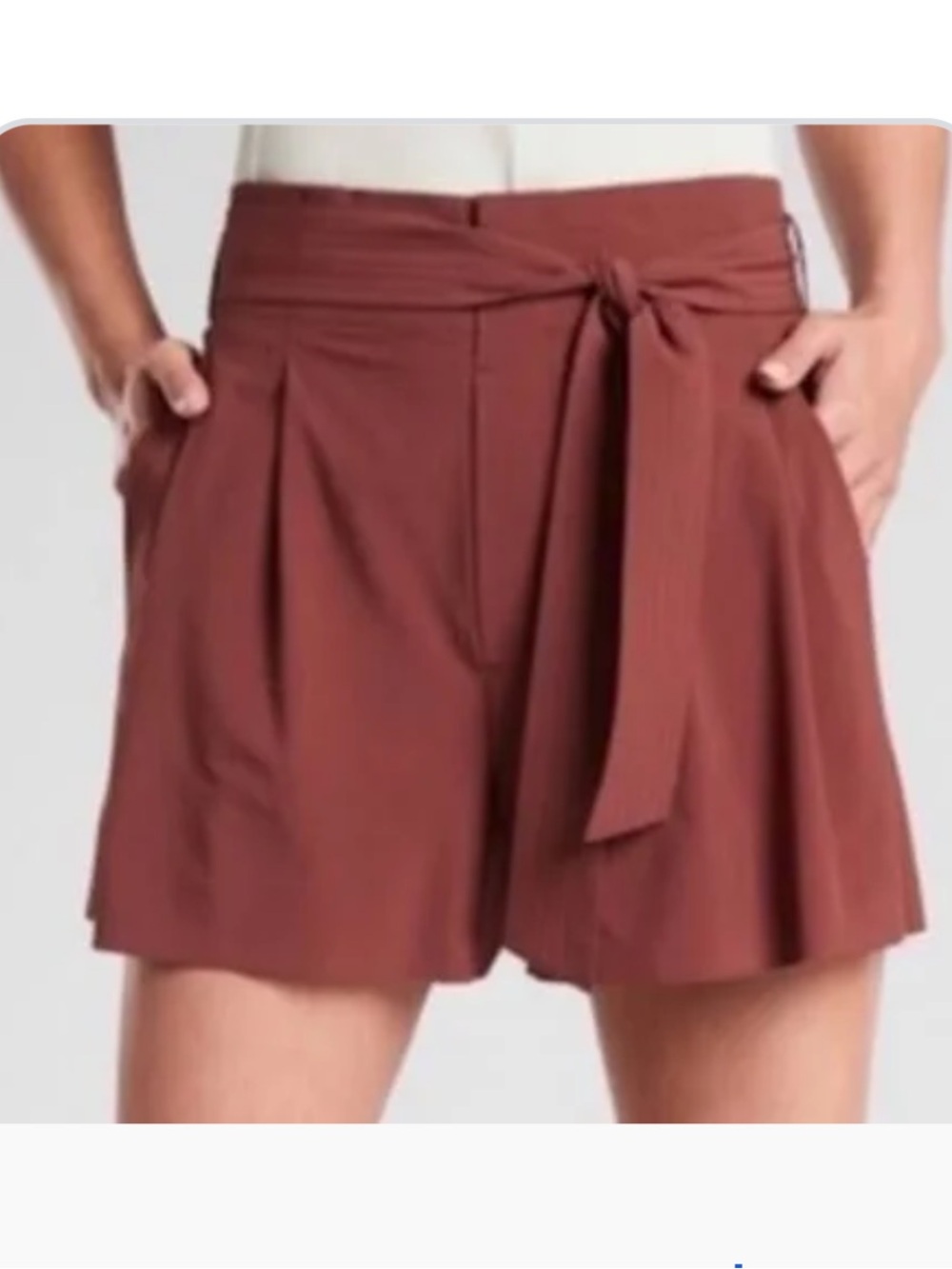 Athleta Skyline Shorts Cognac Brown